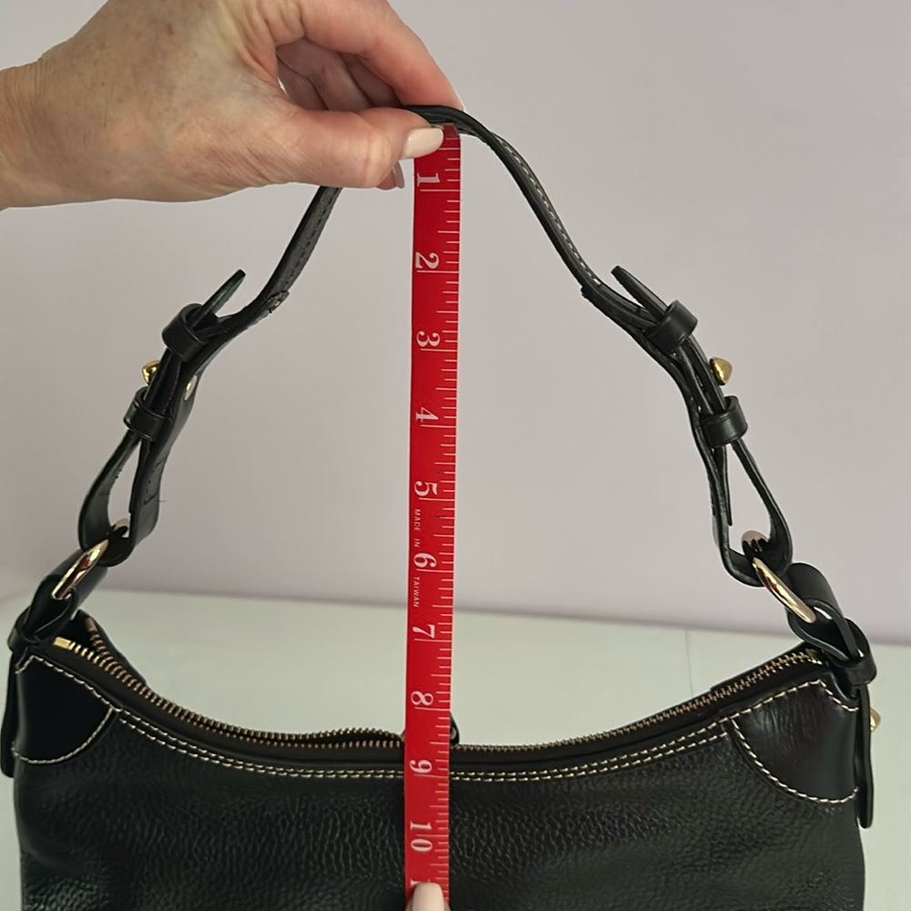 Dooney & Bourke Black Pebbled Leather Hobo Bag - Picture 15 of 16